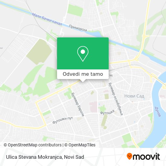 Ulica Stevana Mokranjca mapa