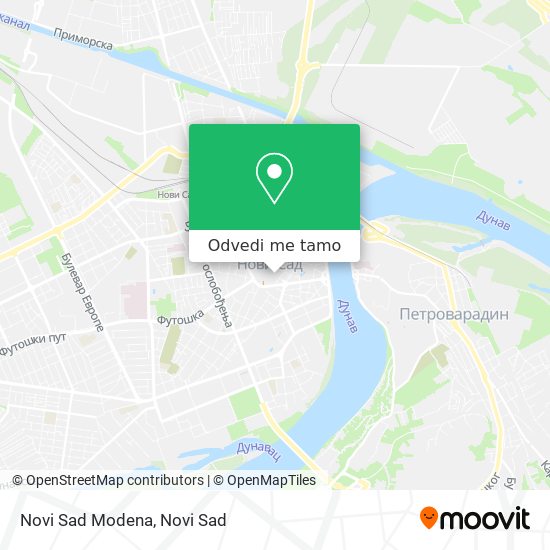 Novi Sad Modena mapa