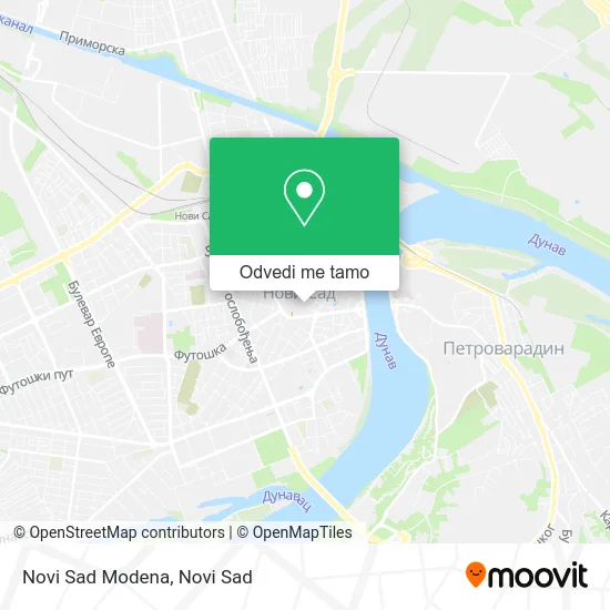 Novi Sad Modena mapa