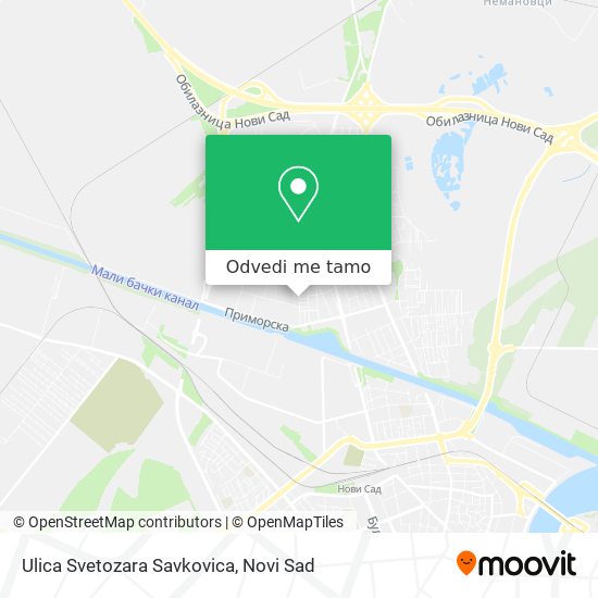 Ulica Svetozara Savkovica mapa