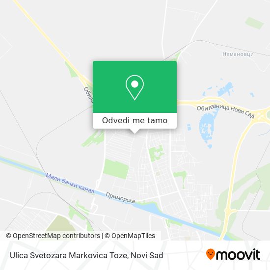 Ulica Svetozara Markovica Toze mapa