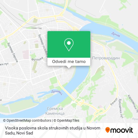 Visoka poslovna skola strukovnih studija u Novom Sadu mapa
