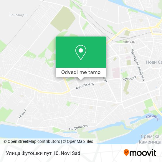 Улица Футошки пут 10 mapa