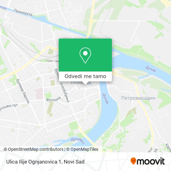 Ulica Ilije Ognjanovica 1 mapa