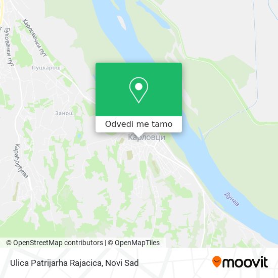 Ulica Patrijarha Rajacica mapa