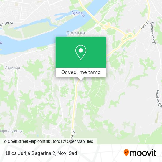 Ulica Jurija Gagarina 2 mapa