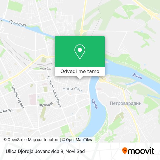 Ulica Djordja Jovanovica 9 mapa