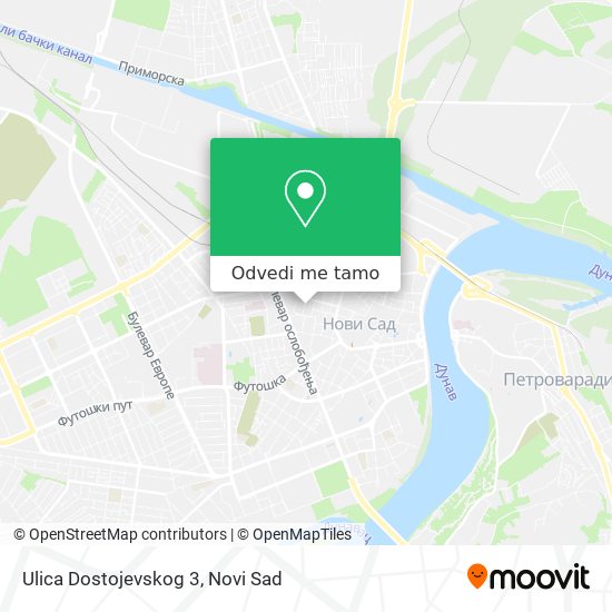 Ulica Dostojevskog 3 mapa