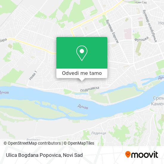Ulica Bogdana Popovica mapa