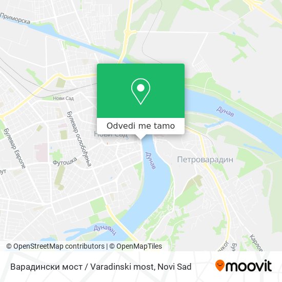 Варадински мост / Varadinski most mapa