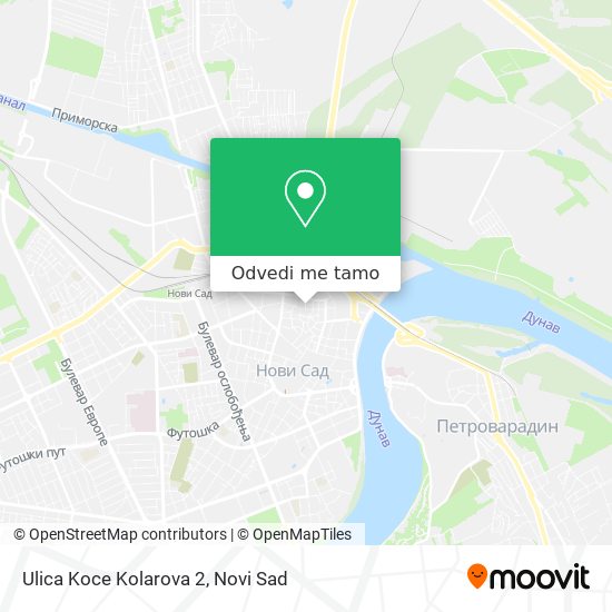 Ulica Koce Kolarova 2 mapa