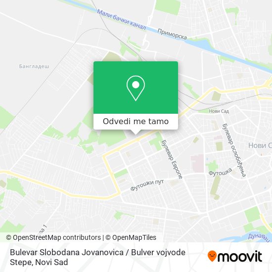 Bulevar Slobodana Jovanovica / Bulver vojvode Stepe mapa