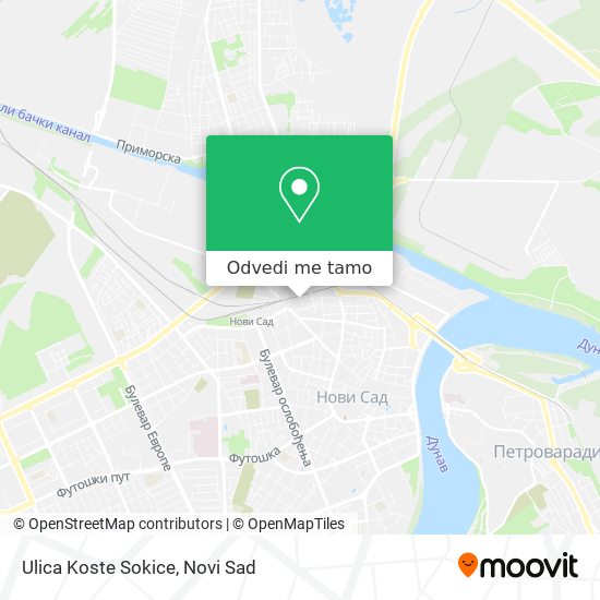 Ulica Koste Sokice mapa