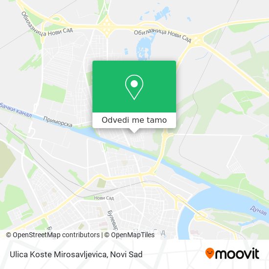 Ulica Koste Mirosavljevica mapa