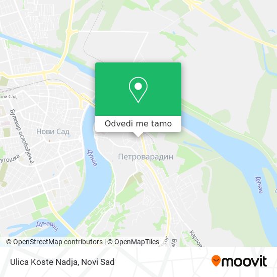 Ulica Koste Nadja mapa