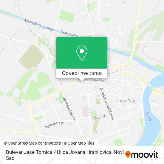 Bulevar Jase Tomica / Ulica Jovana Hranilovica mapa