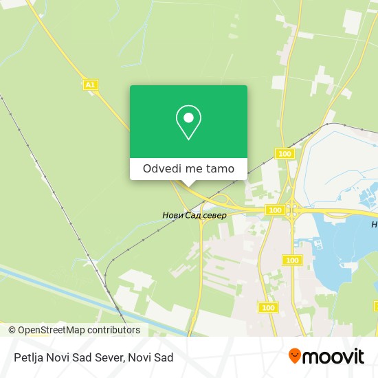 Petlja Novi Sad Sever mapa