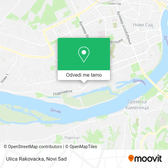 Ulica Rakovacka mapa