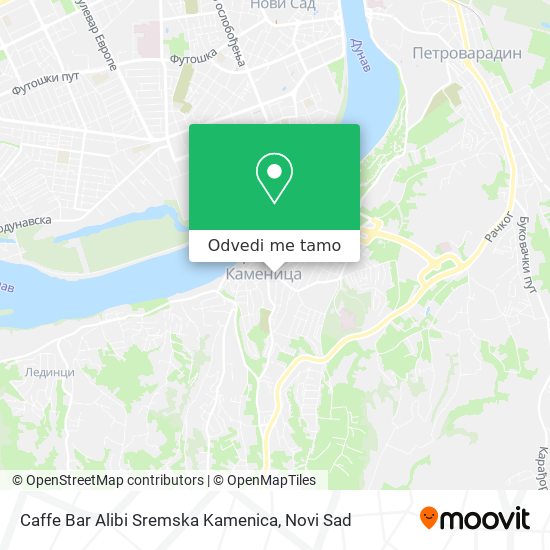Caffe Bar Alibi Sremska Kamenica mapa