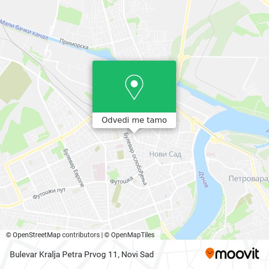 Bulevar Kralja Petra Prvog 11 mapa