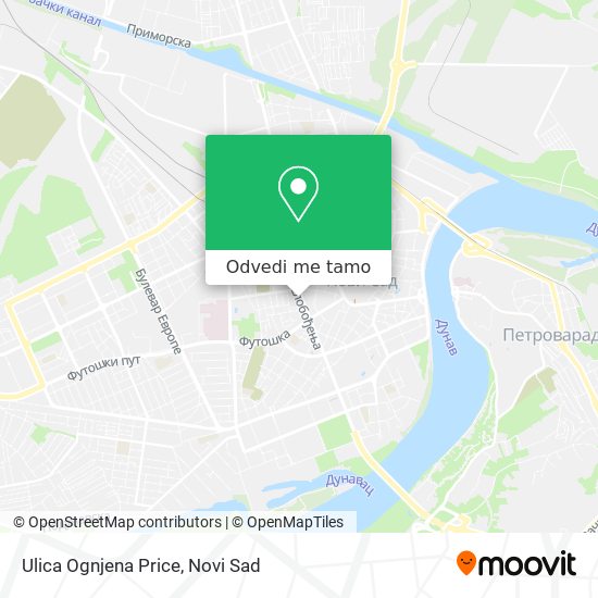 Ulica Ognjena Price mapa