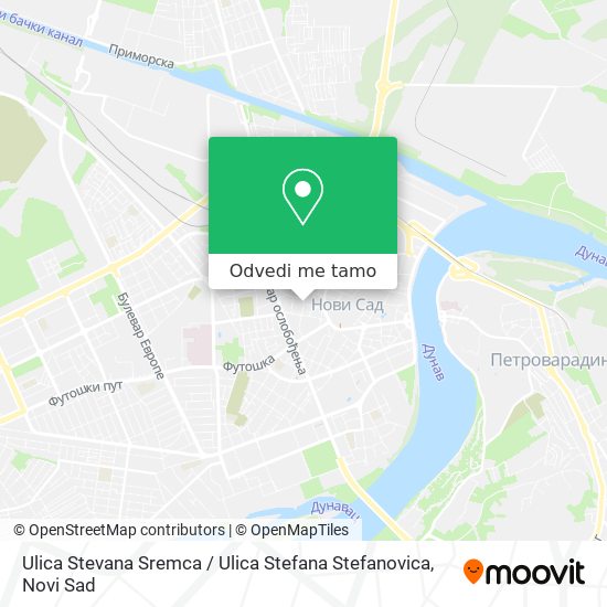 Ulica Stevana Sremca / Ulica Stefana Stefanovica mapa