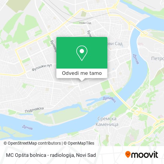 MC Opšta bolnica - radiologija mapa