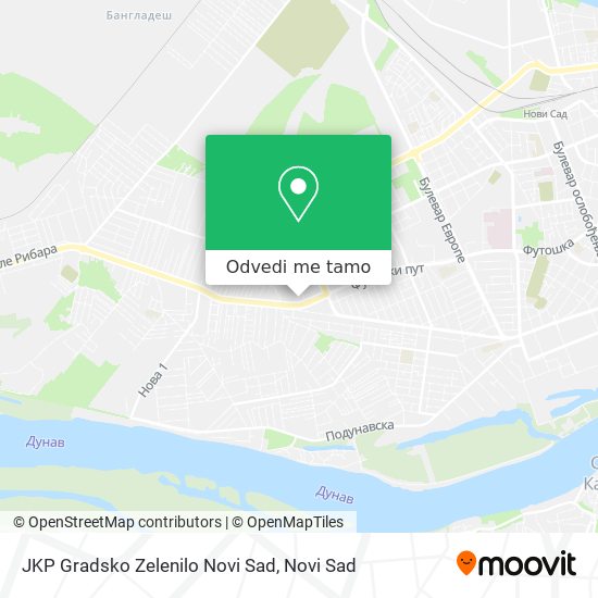 JKP Gradsko Zelenilo Novi Sad mapa