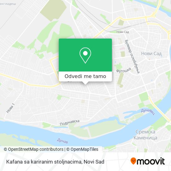 Kafana sa kariranim stoljnacima mapa