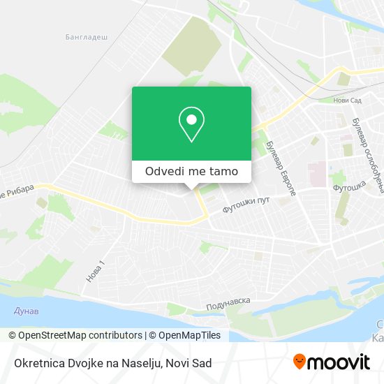 Okretnica Dvojke na Naselju mapa