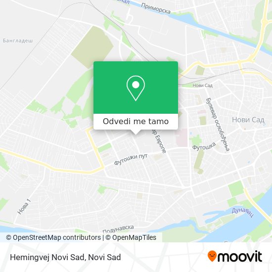 Hemingvej Novi Sad mapa