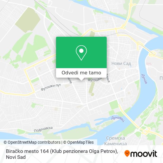 Biračko mesto 164 (Klub penzionera Olga Petrov) mapa