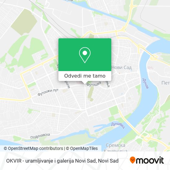 OKVIR - uramljivanje i galerija Novi Sad mapa