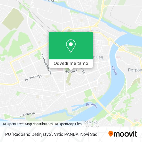 PU "Radosno Detinjstvo", Vrtic PANDA mapa