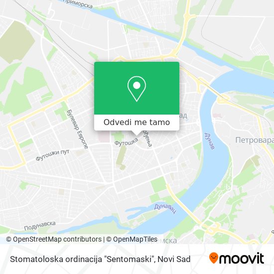 Stomatoloska ordinacija "Sentomaski" mapa