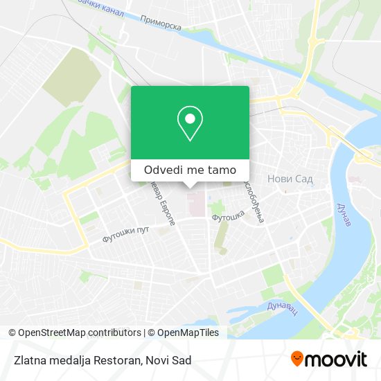 Zlatna medalja Restoran mapa