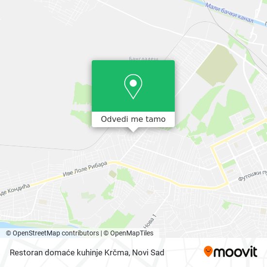 Restoran domaće kuhinje Krčma mapa