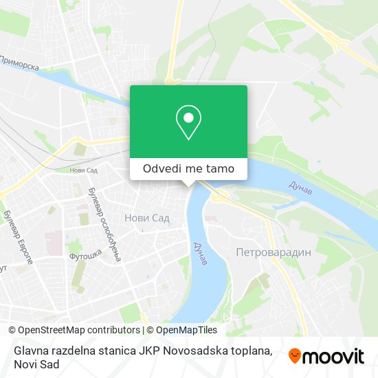 Glavna razdelna stanica JKP Novosadska toplana mapa