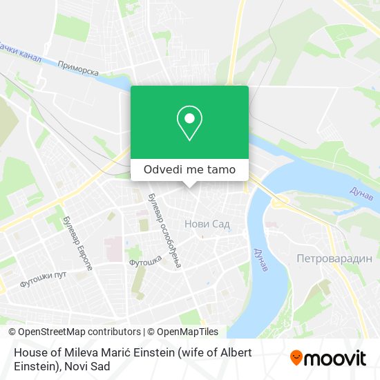 House of Mileva Marić Einstein (wife of Albert Einstein) mapa