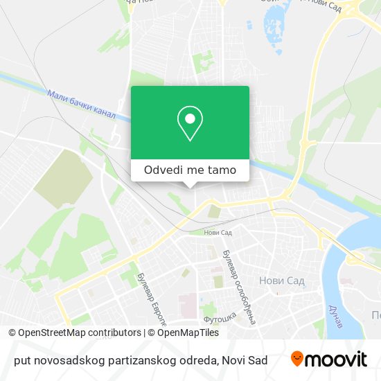 put novosadskog partizanskog odreda mapa