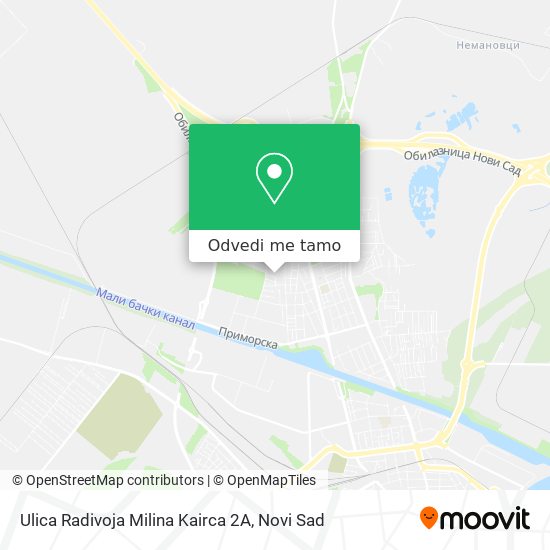 Ulica Radivoja Milina Kairca 2A mapa