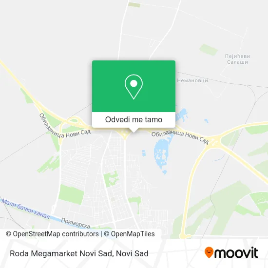 Roda Megamarket Novi Sad mapa