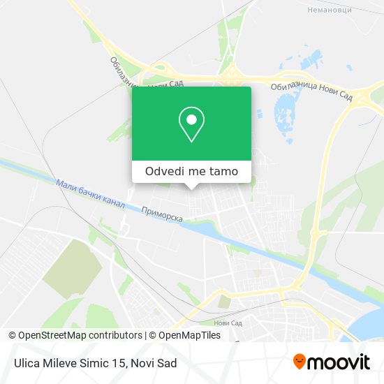 Ulica Mileve Simic 15 mapa