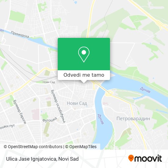 Ulica Jase Ignjatovica mapa