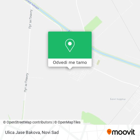 Ulica Jase Bakova mapa