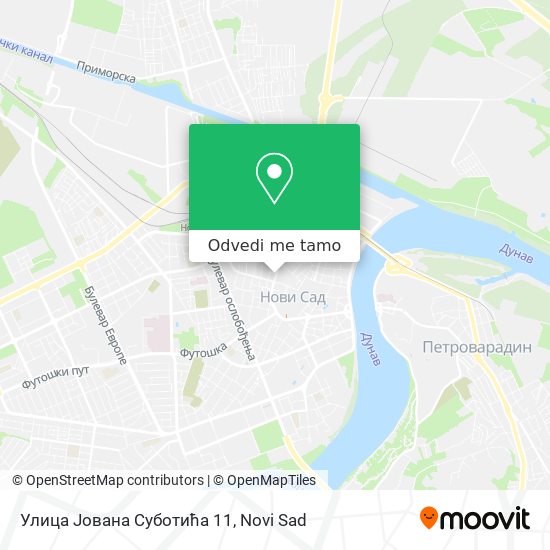 Улица Јована Суботића 11 mapa