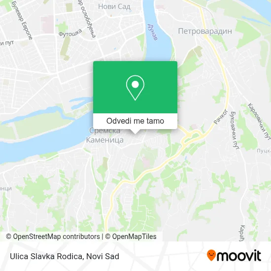 Ulica Slavka Rodica mapa