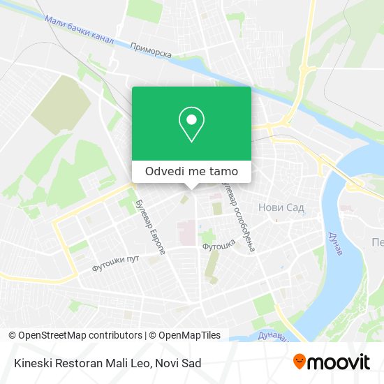 Kineski Restoran Mali Leo mapa