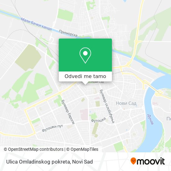 Ulica Omladinskog pokreta mapa