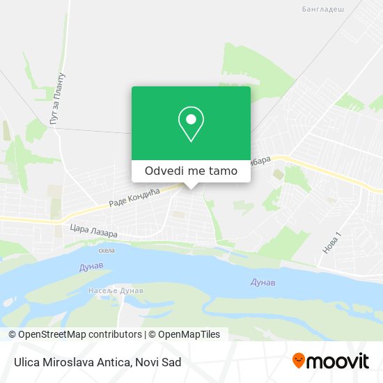 Ulica Miroslava Antica mapa